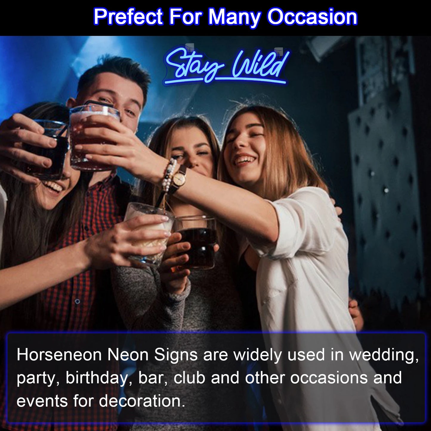 Zůstaň Divoký 5V USB LED světelný nápis - Cenově Dostupný