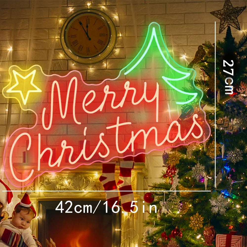 Häid jõule 5 V USB LED-neoonmärk – eelarvesõbralik