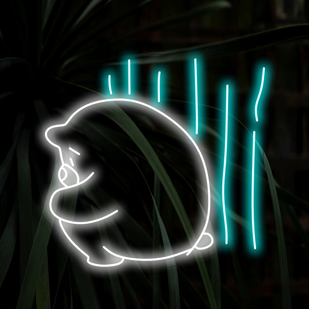 "Shy Cute Polar Bear Sitting Neon Sign" adds an adorable touch with its endearing polar bear silhouette, casting a gentle glow for a cozy and charming ambiance in your space."