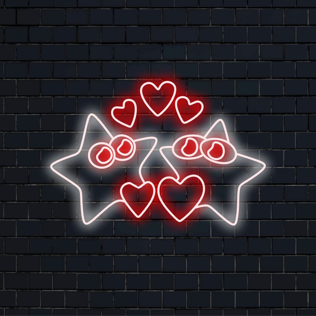 „Starry Night Star Neon Sign” îți scaldă spațiul în farmecul ceresc, cu un design de stea radiantă și strălucire încântătoare, transformând camera ta într-o pânză de frumusețe cosmică.