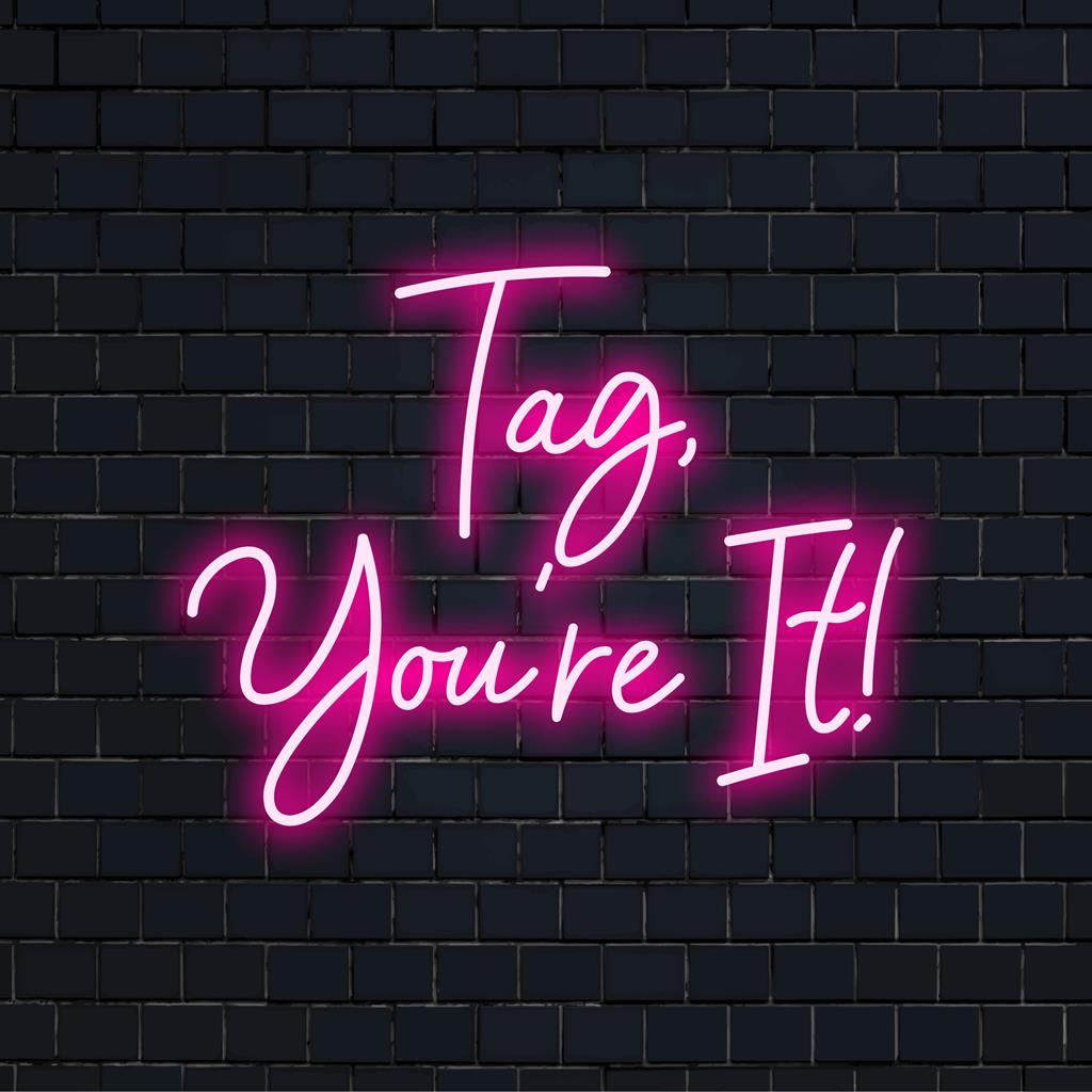 Särav eritellimusel valmistatud LED-neoonmärk koos mängulise märgistusega, oled see! sõnum, sobib suurepäraselt ainulaadseks valgustuskaunistuseks.