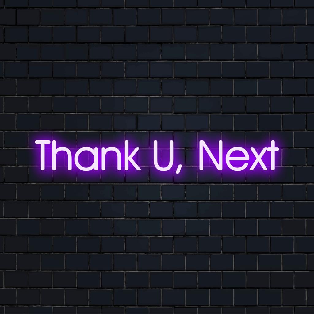 LED neonski natpis po narudžbi koji prikazuje Hvala, sljedeći u živopisnoj svjetlosnoj umjetnosti; savršen za moderan dekor i poboljšanje ambijenta.