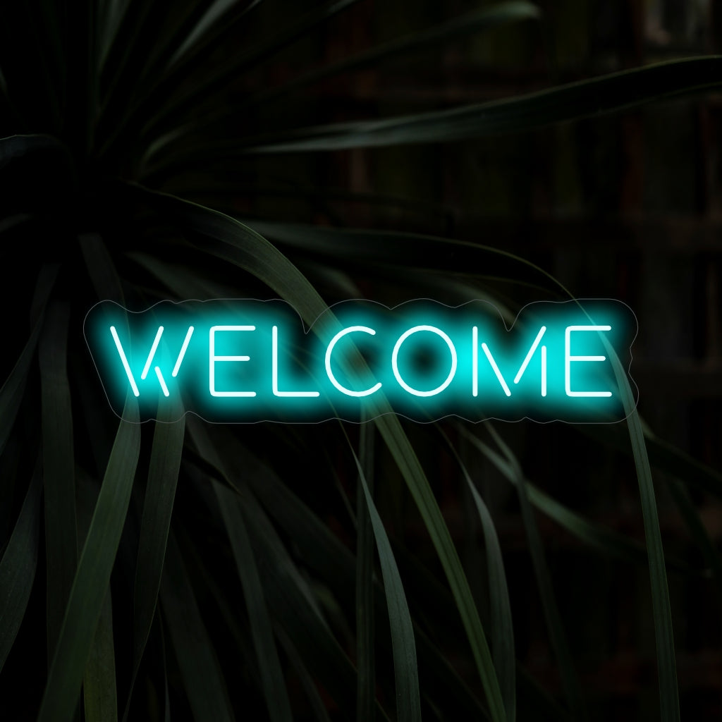 Το "Welcome Neon Sign" με τη χαρούμενη λάμψη του, απευθύνει έναν ζεστό και φιλόξενο χαιρετισμό στους επισκέπτες, δημιουργώντας μια φιλόξενη ατμόσφαιρα στο χώρο σας.