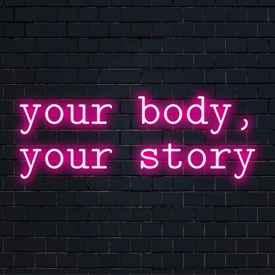 Vlastní LED neonový nápis zobrazující vaše tělo, váš příběh v jasných barvách. Ideální pro individuální dekoraci neonových světel.