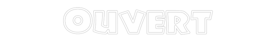 Enseigne au néon personalisée : Ouvert