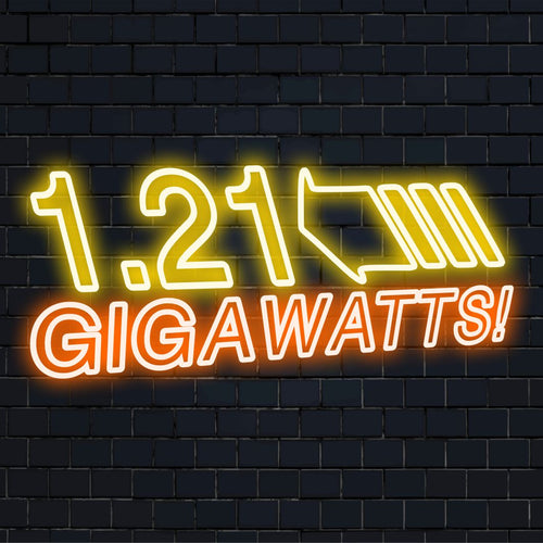 Insegna al neon LED personalizzata da 1,21 Gigawatt! Un mix unico di arte murale al neon e decorazioni al neon personalizzate.