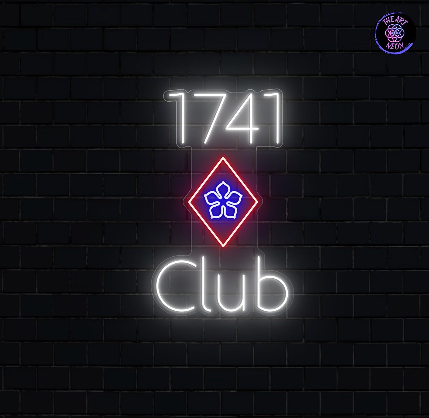 LED neonski napis po meri – klub 1741