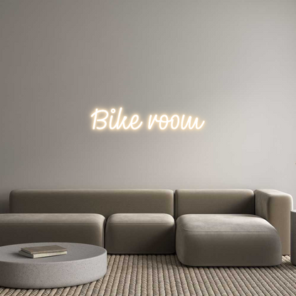 Přizpůsobený LED světelný nápis: Bike room