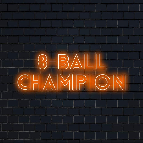 Décoration murale néon personnalisée avec 8 boules et éclairage LED, idéale pour les amateurs de piscine et de salles de jeux. Décoration LED personnalisée et éclatante.