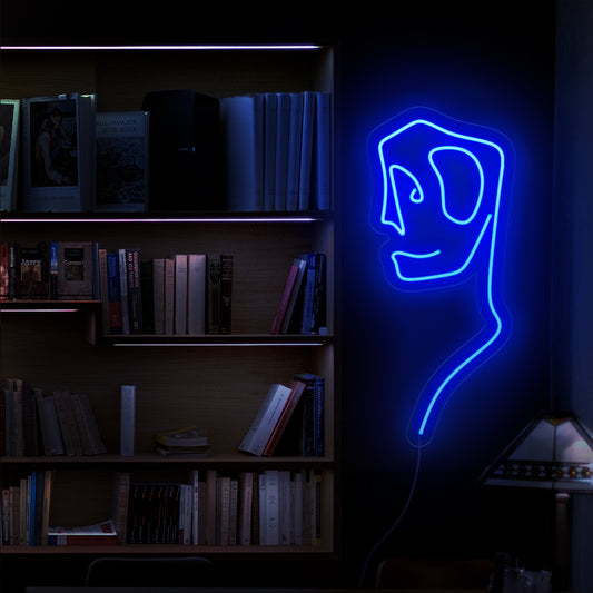 "Abstract Art Man Neon Sign" emanates artistic vibrancy with its stylish silhouette. Illuminate your space with this modern and abstract neon light, perfect for adding a touch of contemporary flair to any setting.