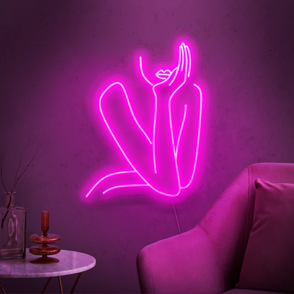 Neon Sign Abstract Abstract Art Woman Neon Sign | Contemporary LED Wall Art | The Art Neon