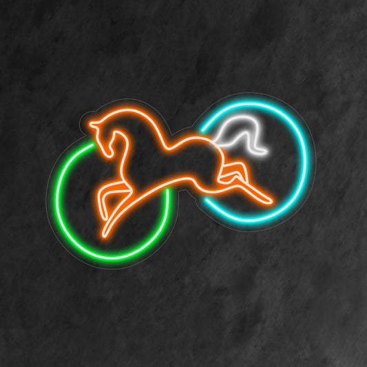"Abstract Horse Neon Sign" offers a stylish and artistic glow, ideal for adding contemporary flair to any space with its captivating abstract horse design.