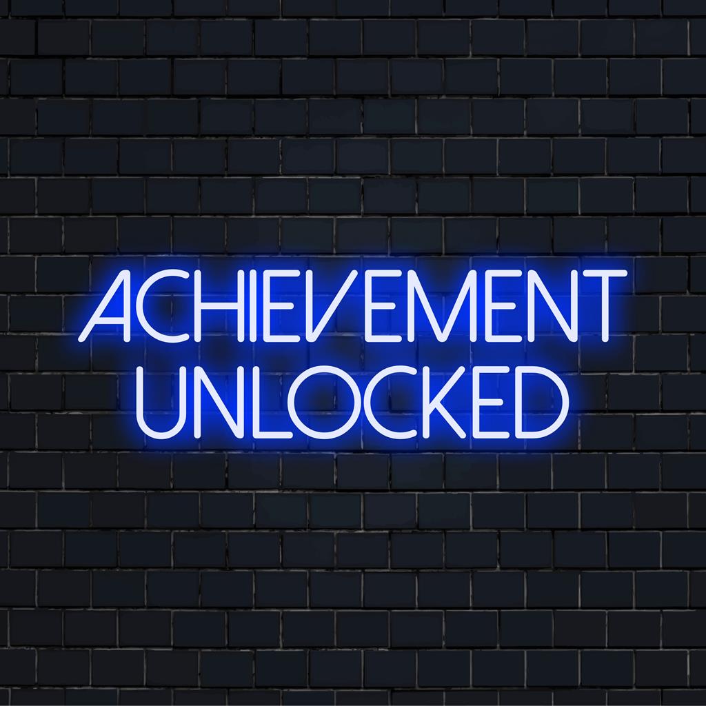 Achievement Unlocked LED Neon Signs: Custom, Unique Decor – The Art Neon