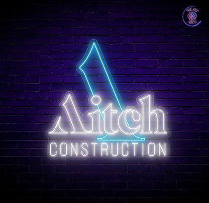 Enseigne lumineuse LED personnalisée – Aitch Construction