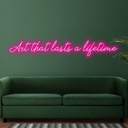 Προσαρμοσμένη πινακίδα νέον LED από την Art Neon, ιδανική για ζωντανή διακόσμηση σπιτιού, προσφέροντας καλλιτεχνική λάμψη που διαρκεί.