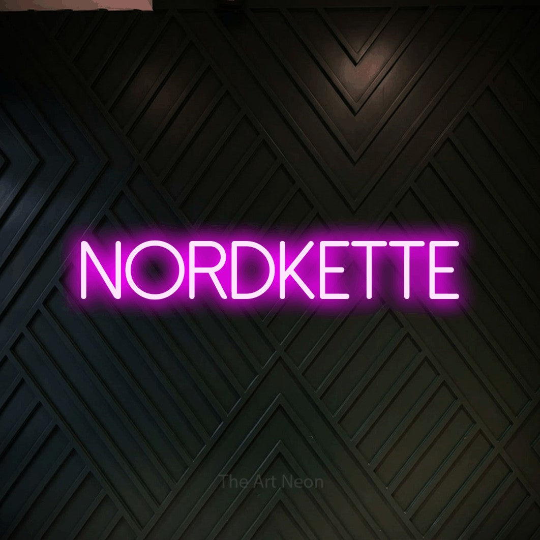 LED neon sign reading “NORDKETTE”, arranged in a single line.