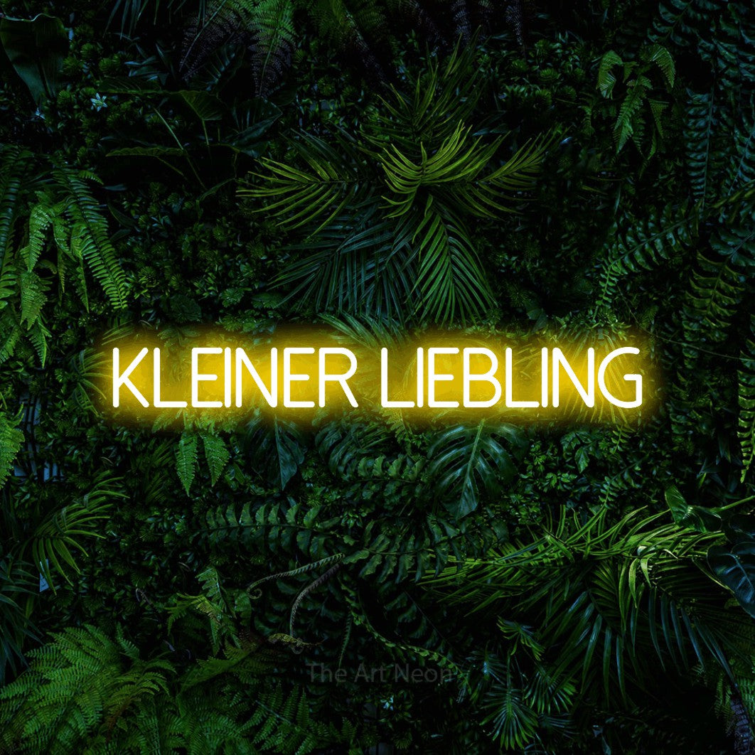 LED neon sign reading “Kleiner Liebling”, arranged in a single line.