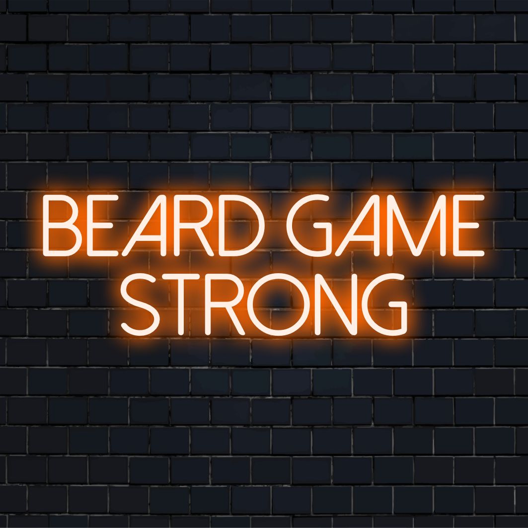 Colorful Beard Game Strong LED neon sign for personalized decor. Perfect for vibrant wall art and statement ambiance.