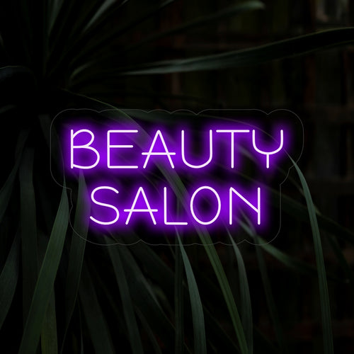 "Beauty Salon Neon Sign" - Et smart neonlys med ordene "Beauty Salon", som tilfører sofistikering og elegance til din skønhedssalon eller spa.