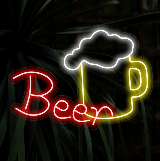 "Beer Neon Sign" is a timeless and iconic addition to your bar interior. A neon light that symbolizes the laid-back atmosphere of a good pub.