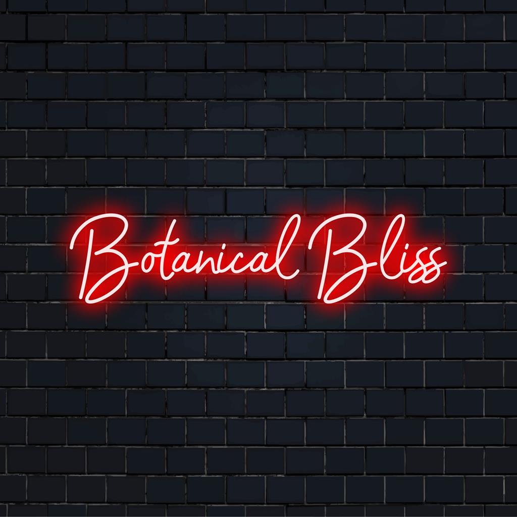 Botanical Bliss LED Neon Sign with vibrant colors; ideal for personalized neon light decor, enhancing any space.