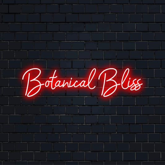 Botanical Bliss LED Neon Sign with vibrant colors; ideal for personalized neon light decor, enhancing any space.