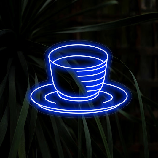 "Bowl of Hot Soup Neon Sign" is a tasteful addition to restaurant decor, featuring the artistic representation of a bowl of hot soup with a saucer underneath. Illuminate your space with the warm and inviting glow of this culinary-inspired neon light.