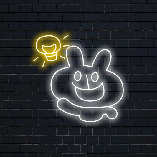 "Bright Idea Neon Sign" is a creative and illuminating addition to your interior. A neon light that symbolizes the spark of a bright idea.