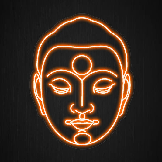 "Buddha Neon Sign" - A serene neon light featuring the iconic image of Buddha, infusing an atmosphere of peace, enlightenment, and spiritual connection into your meditation or sacred space.