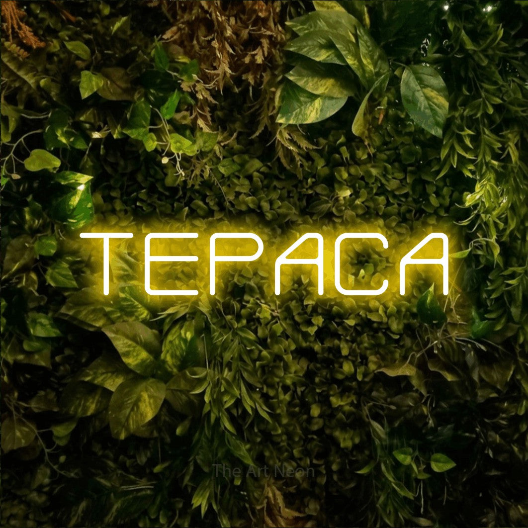 LED neon sign reading “ТЕРАСА”, arranged in a single line.