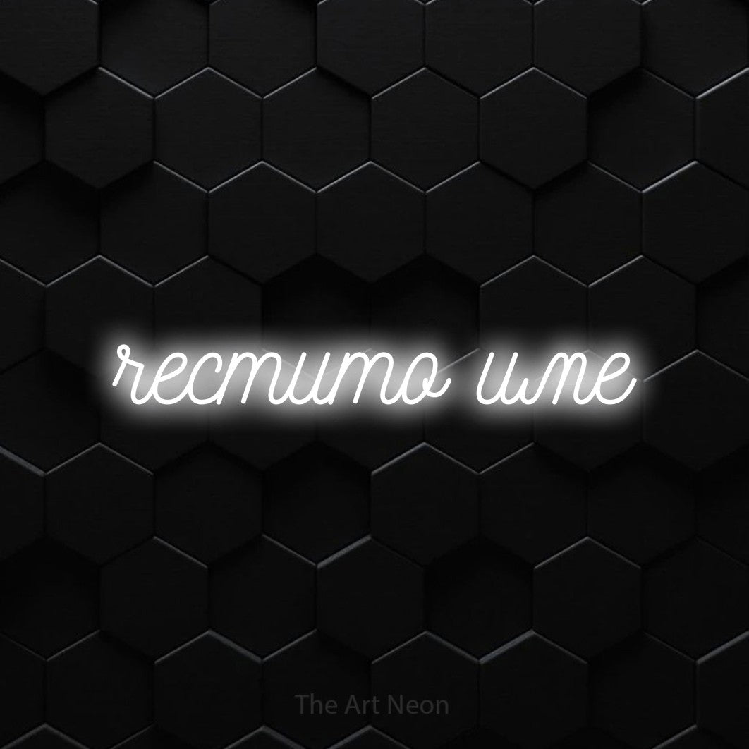 LED neon sign reading “честито име”, arranged in a single line.