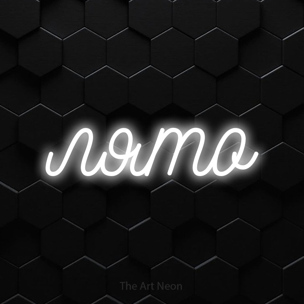 LED neon sign reading “лято”, arranged in a single line.