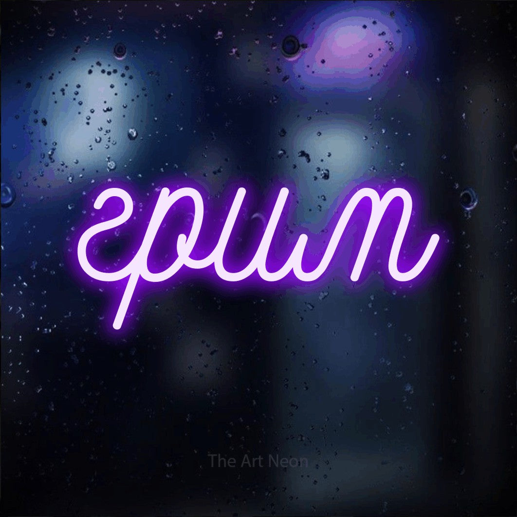 LED neon sign reading “грим”, arranged in a single line.