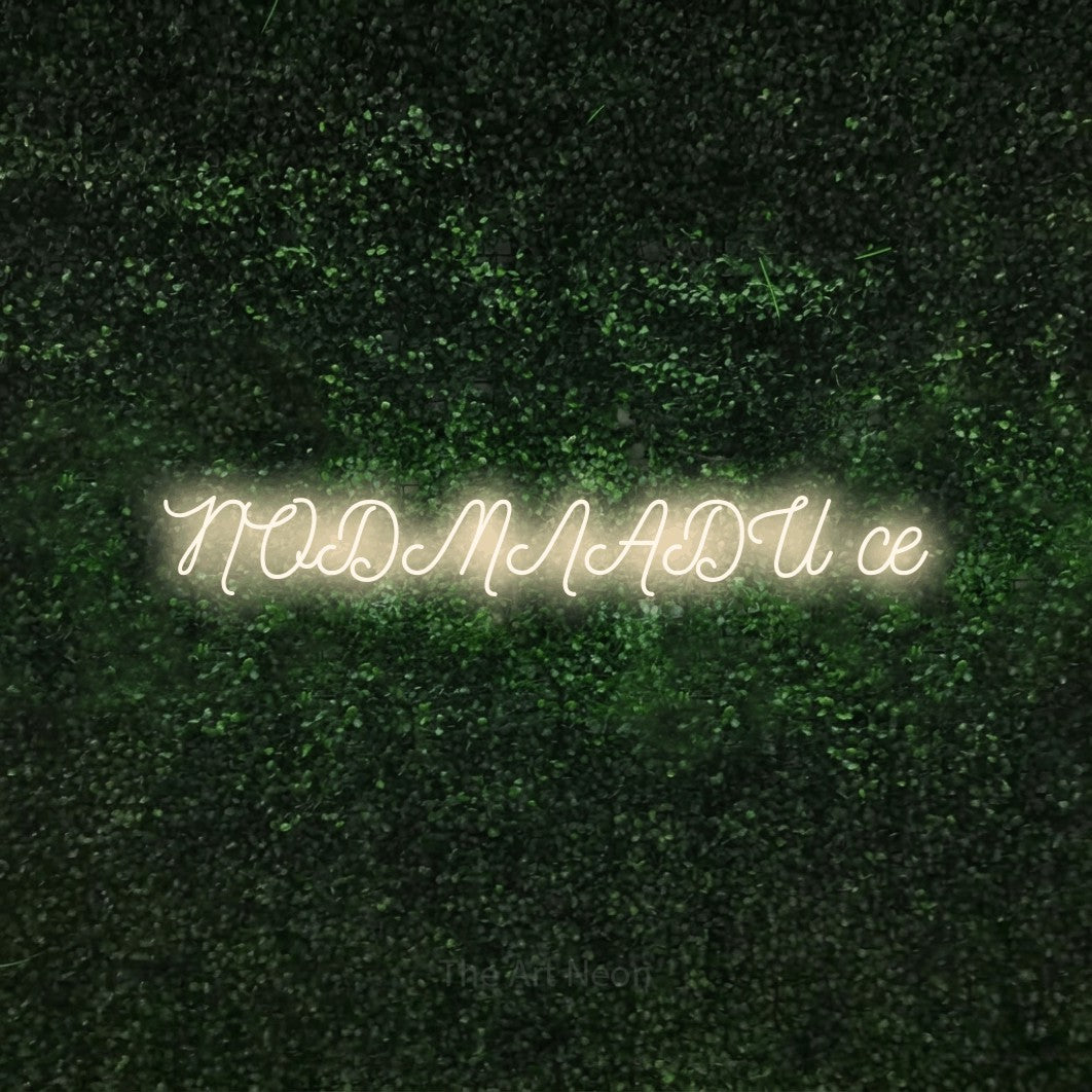 LED neon sign reading “ПОДМЛАДИ се”, arranged in a single line.