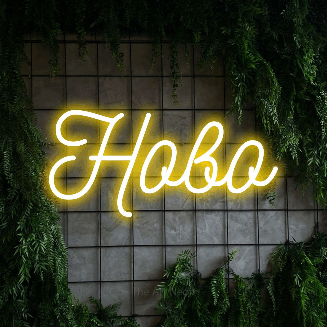 LED neon sign reading “Ново”, arranged in a single line.