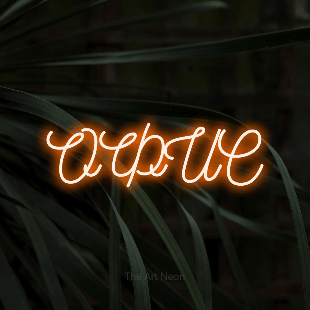 LED neon sign reading “ОФИС”, arranged in a single line.