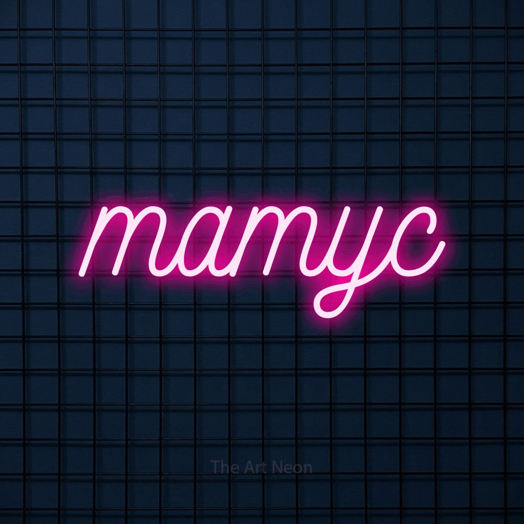 LED neon sign reading “татус”, arranged in a single line.