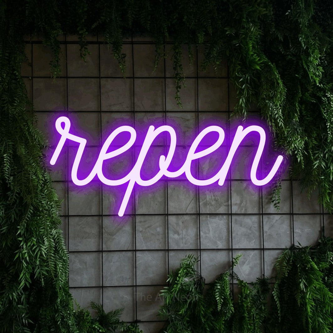 LED neon sign reading “череп”, arranged in a single line.