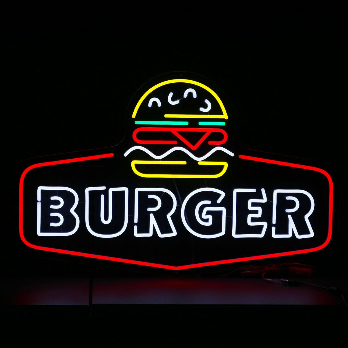 Insegna al neon a LED per hamburger