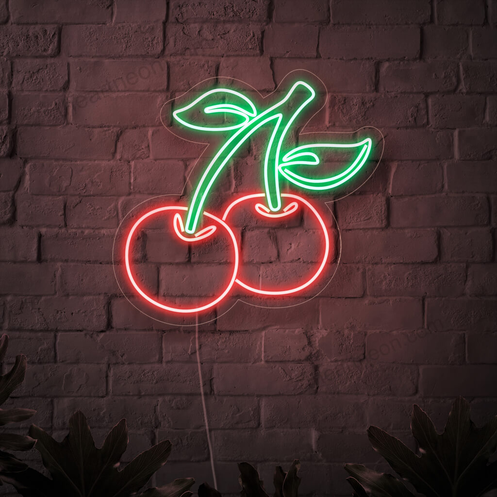 Cherry Neon Sign | Juicy and Vibrant LED Wall Art | The Art Neon