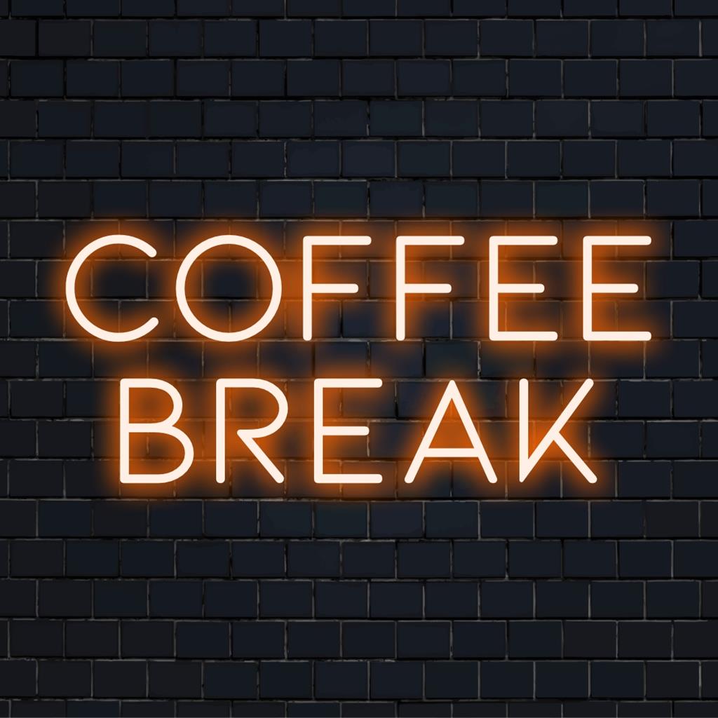 Sleek LED neon sign displaying 'Coffee Break', ideal for adding a unique glow to your wall space. Perfect for coffee lovers!