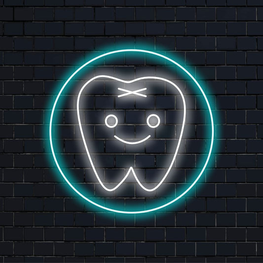 Το "Cute Tooth Neon Sign" φωτίζεται με λάμψη νέον, εμποτίζοντας τον χώρο του οδοντιατρείου σας με μια παιχνιδιάρικη και φιλική ατμόσφαιρα, ιδανική για τη δημιουργία μιας φιλόξενης ατμόσφαιρας για τα παιδιά.
