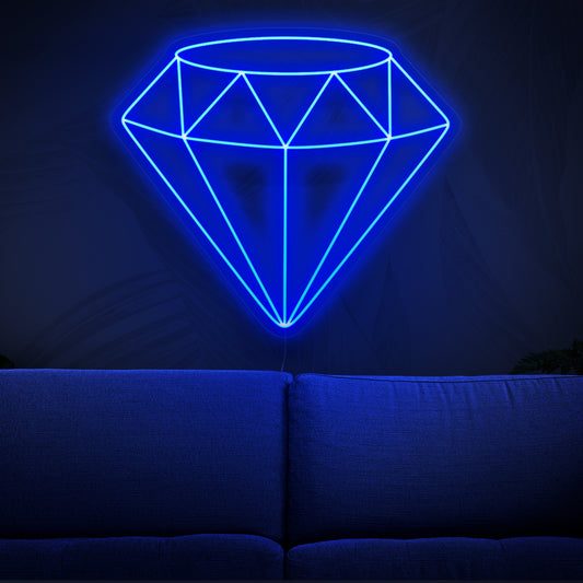 "Diamond Ring Neon Sign" is a glamorous and wedding-themed addition to your interior. A neon light that symbolizes the timeless elegance of a diamond ring.