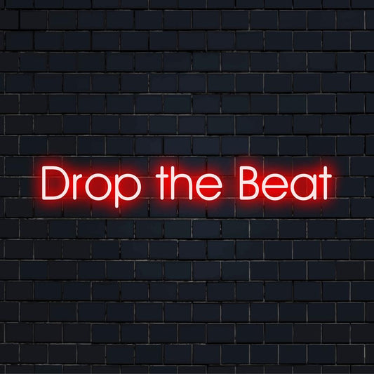 Custom LED neon sign featuring bold, music-inspired text design, perfect for vibrant wall decor and club ambience.