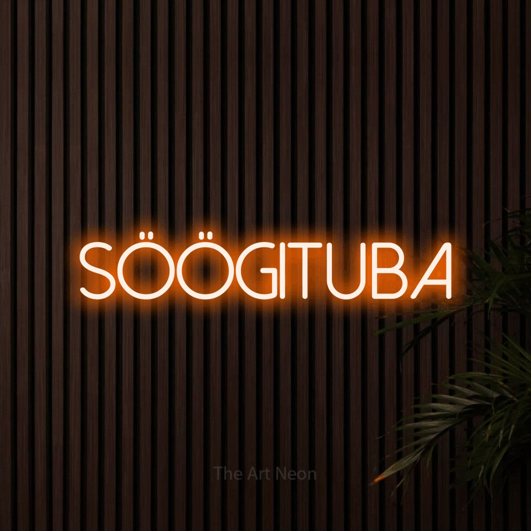 LED neon sign reading “Söögituba”, arranged in a single line.