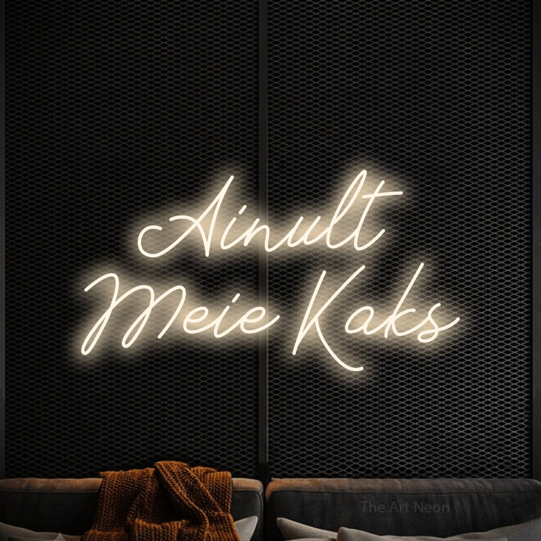 LED neon sign reading “Ainult Meie Kaks”, arranged in 2 lines.