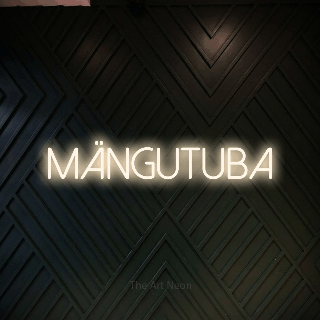 LED neon sign reading “Mängutuba”, arranged in a single line.