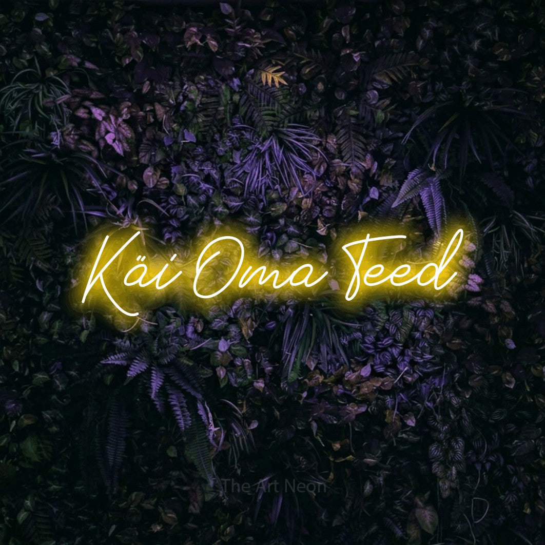 LED neon sign reading “Käi Oma Teed”, arranged in a single line.