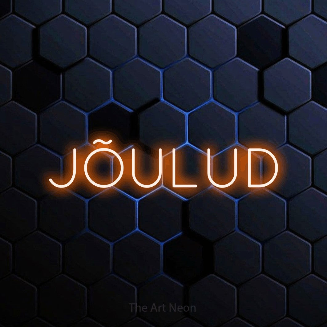 LED neon sign reading “Jõulud”, arranged in a single line.