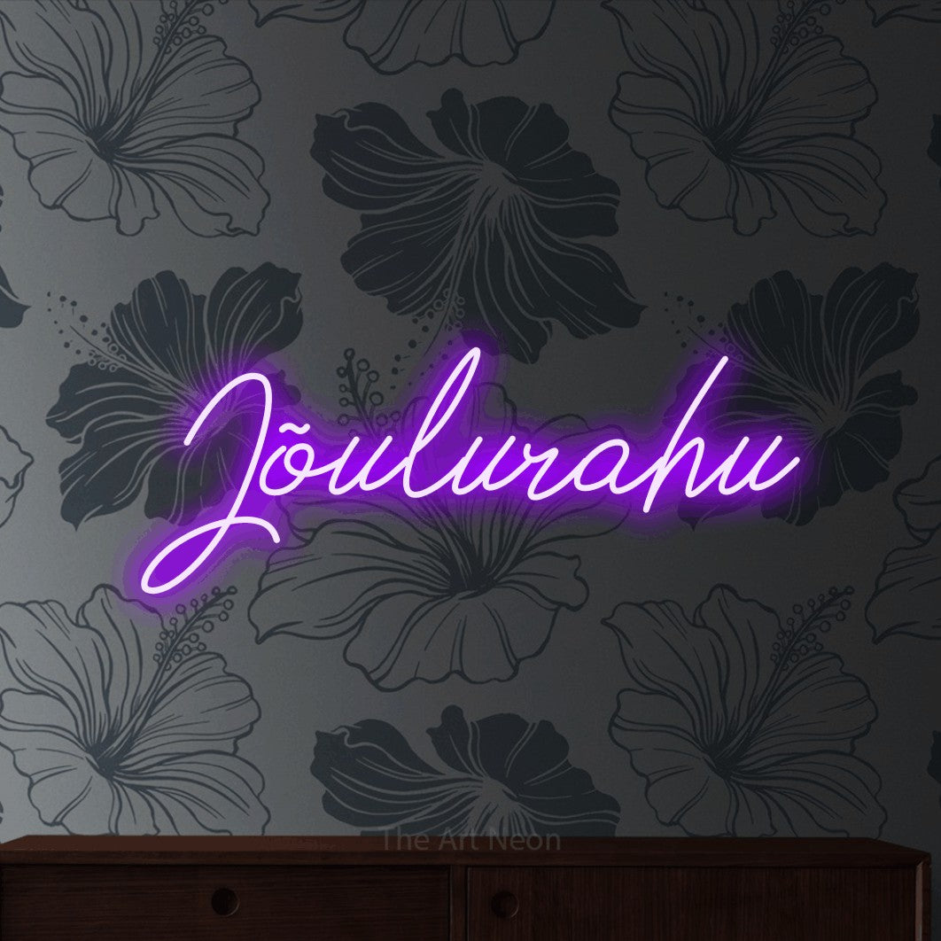 LED neon sign reading “Jõulurahu”, arranged in a single line.